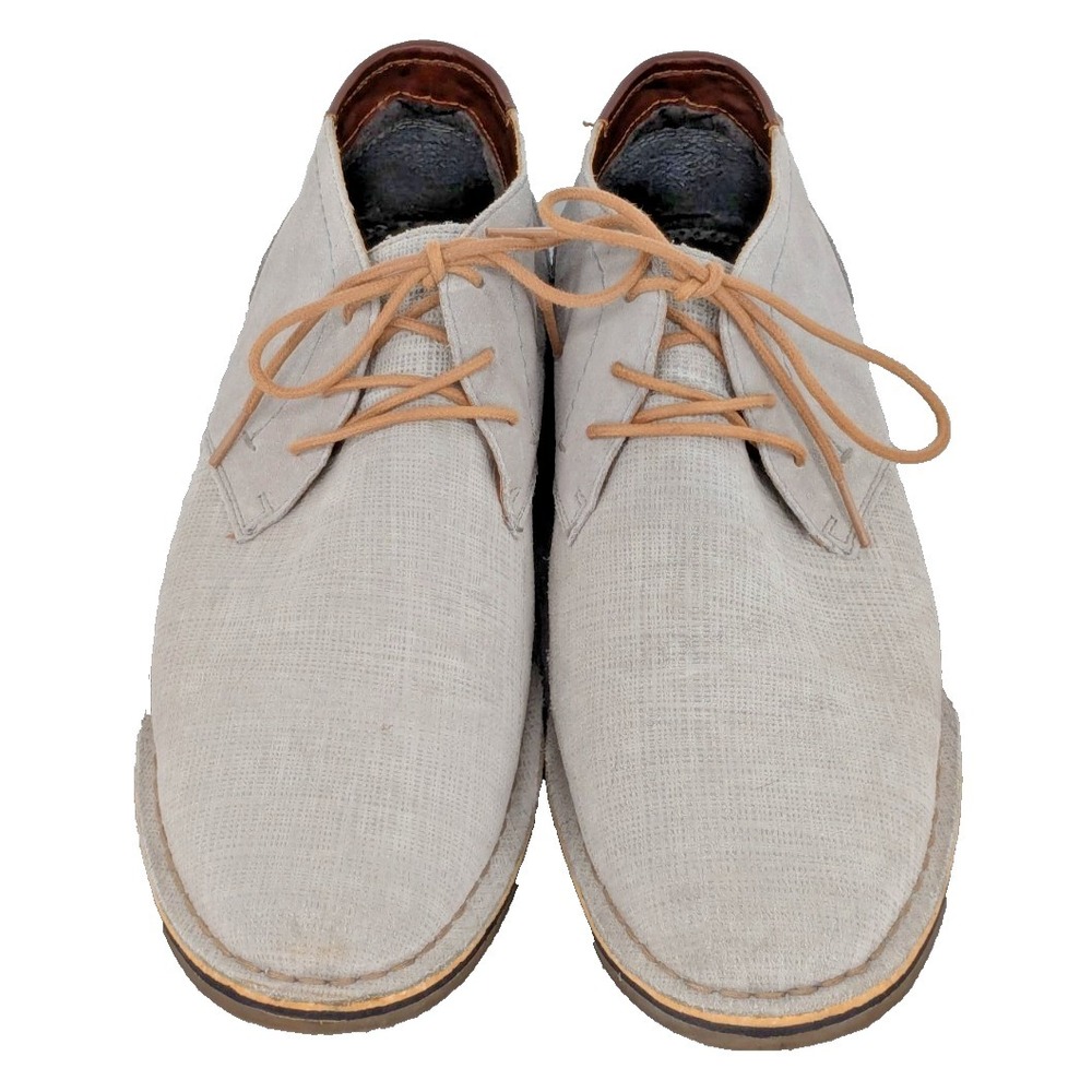 KENNETH COLE REACTION Mens Booties SIZE 12M Gray Leather Upper Desert Sun
